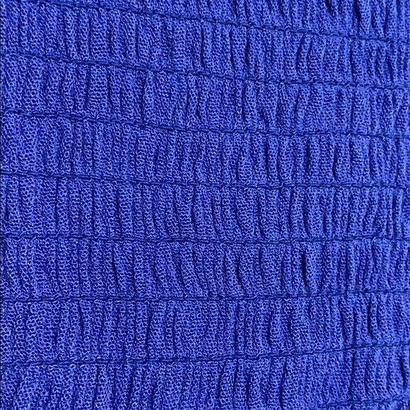 Blue Scrunch Strapless Shirt - Picture 3 of 4